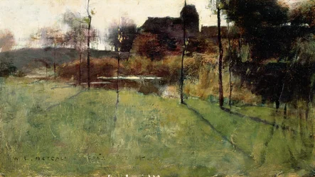 Délután a folyó mellett Greznél, 1884 (olaj, panel nélkül)